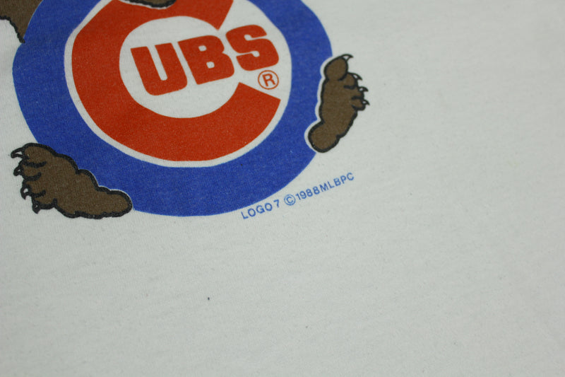 Chicago Cubs Vintage 1988 Angry Bear Mascot Logo 7 Made in USA