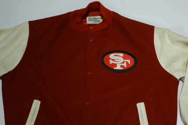 49ers vintage letterman jacket