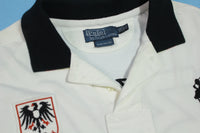 Ralph Lauren Polo Shirt White M Germany Big Pony Rugby Preppy Custom #34 1967 World Cup