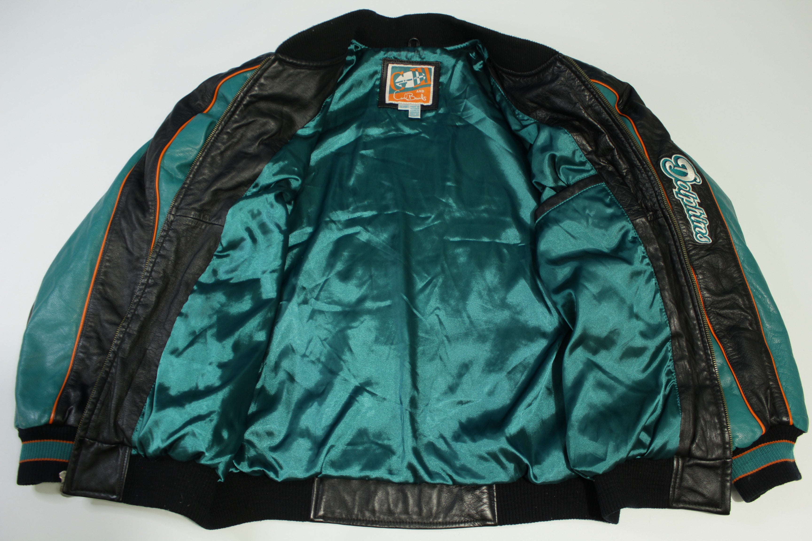 Miami Dolphins Carl Banks G-III Vintage 90's Leather Color Block
