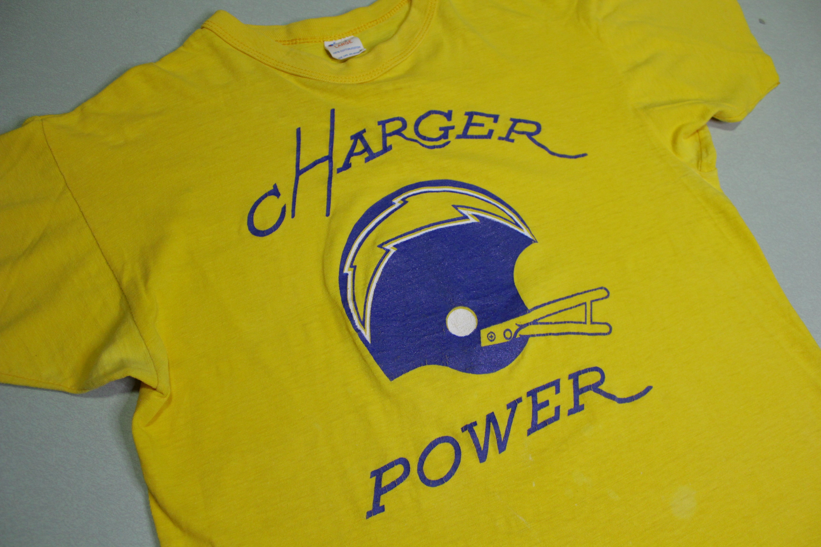 San Diego Chargers Power Vintage Champion Tag 80's Single