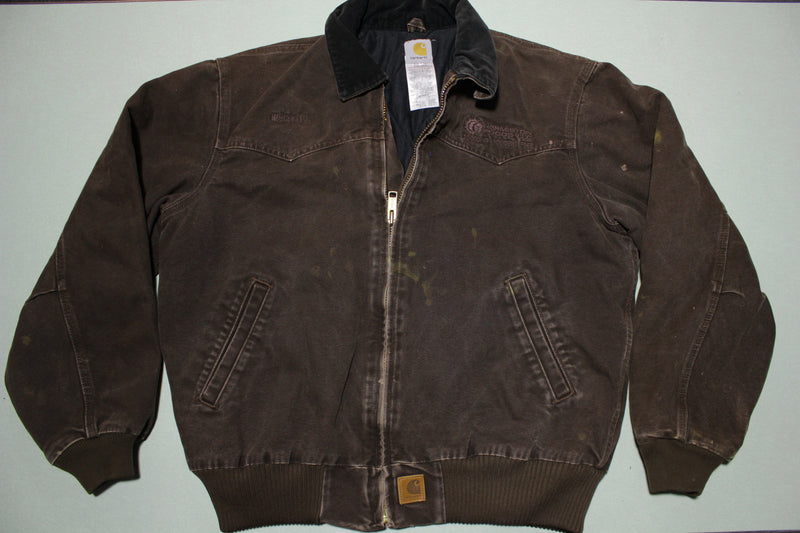 Carhartt J14 DKB Lined Duck Canvas Cowboy Collar Jacket Santa Fe 