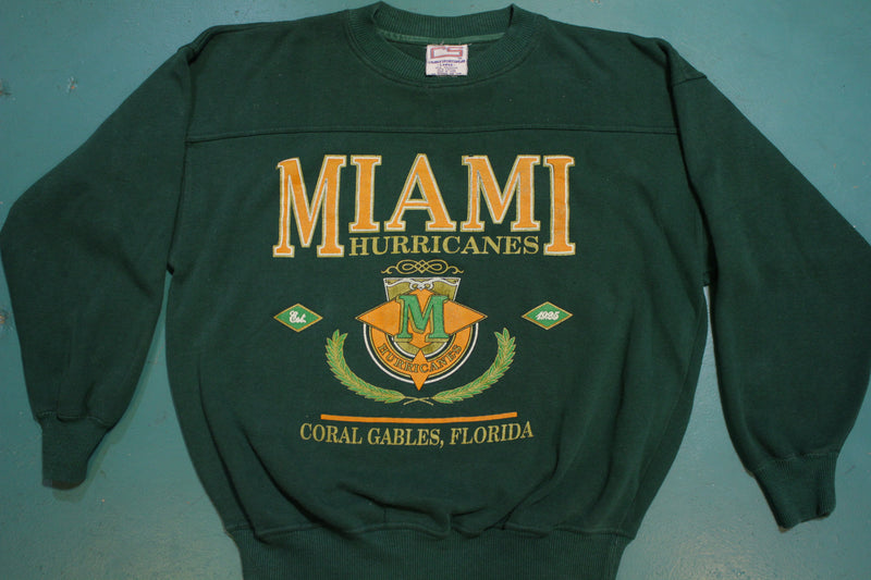 Miami Hurricanes Coral Gables Florida 90s Vintage Crewneck