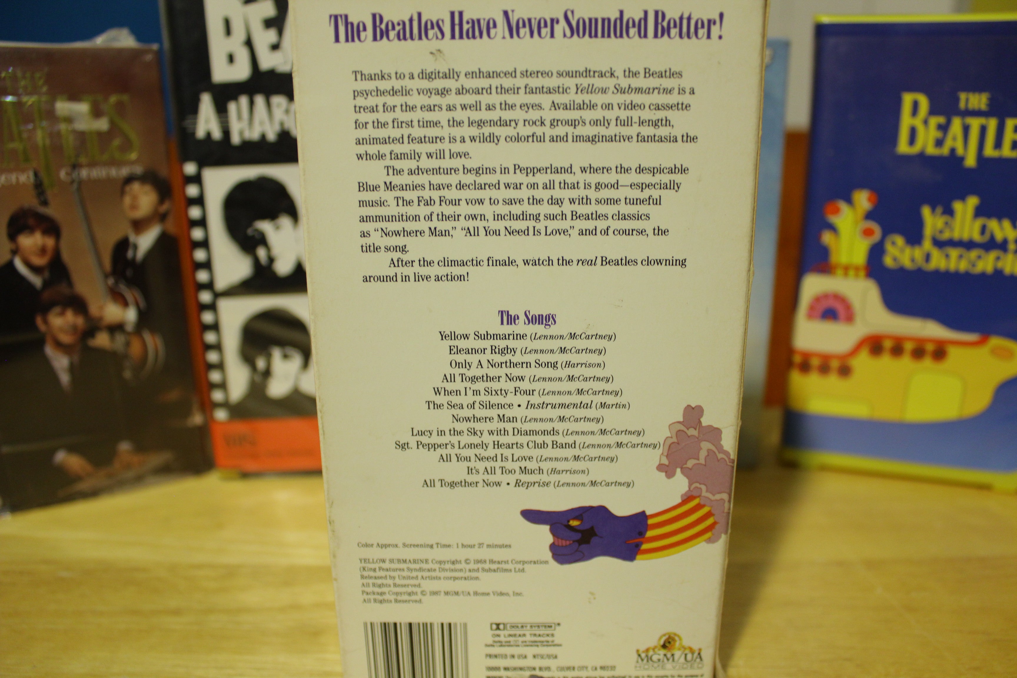 thefuzzyfelt　Submarine　Tapes　The　–　VHS　Imagine　of　Beatles　Lot　Lennon　Vintage　Yellow