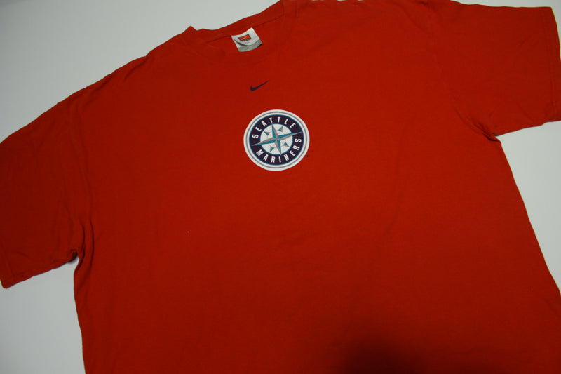 Let's Go Seattle Mariners Vintage 2005 Nike Red Center Check Swoosh T- –  thefuzzyfelt