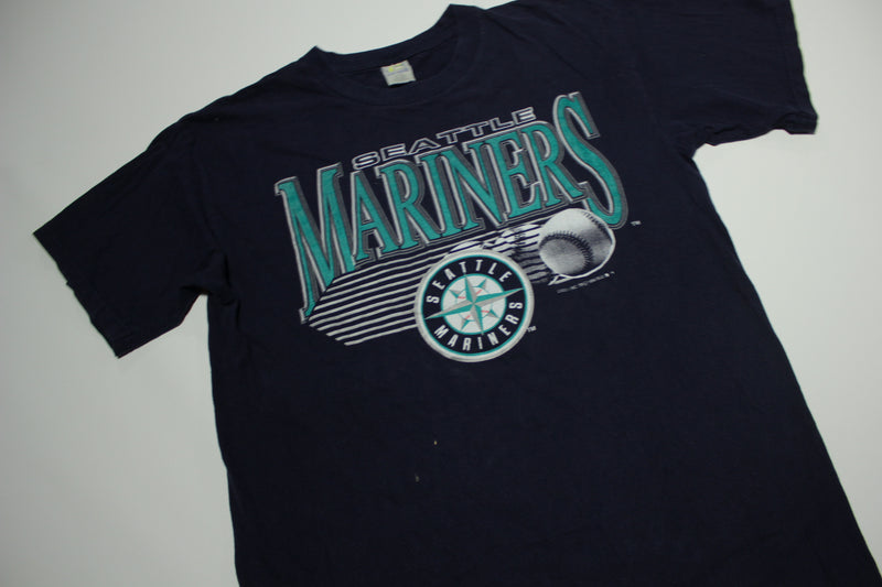 Seattle Mariners 1993 Vintage Logo 7 Giant Back Hit Made in USA T