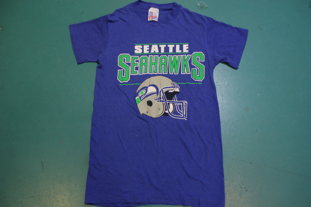 Seattle Seahawks Vintage 80's Garan Made in USA Single Stitch Thin
