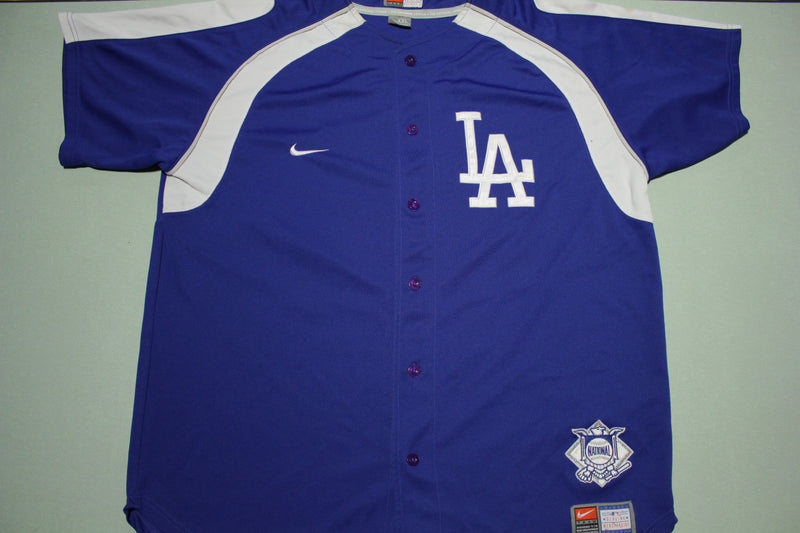 LA Dodgers Nike Team Genuine Merchandise Button Up Embroidered
