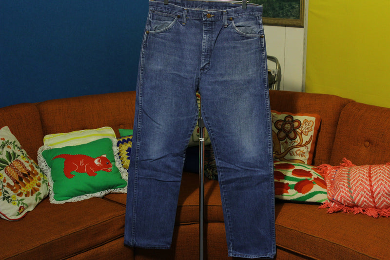 80s Wrangler Jeans Denim Made in USA 13MWZ Cowboy Cut – The Fuzzy Felt