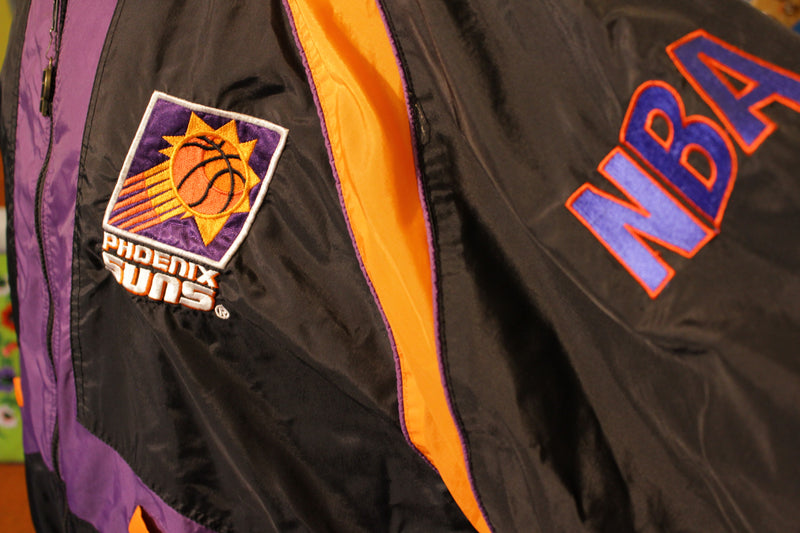 PHOENIX SUNS PRO Player Jacket (L) 90s NBA Basketball Warm Up 1990s Vintage  £54.99 - PicClick UK