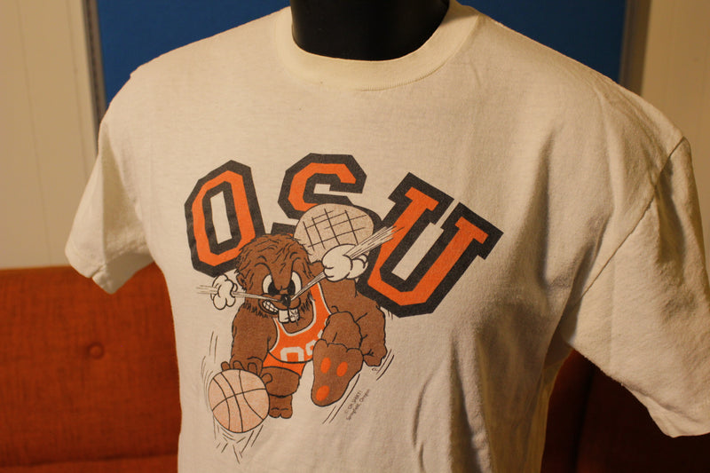 OSU Beavers Vintage T-Shirt. 80's Oregon State University