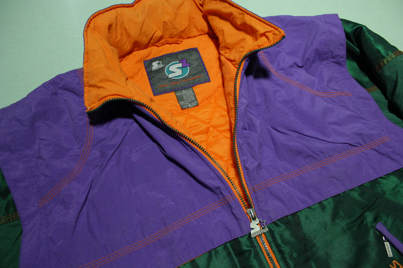 S2 Color Block Purple Green Big Logo Vintage 90's Starter Zip Up Hoodi –  thefuzzyfelt
