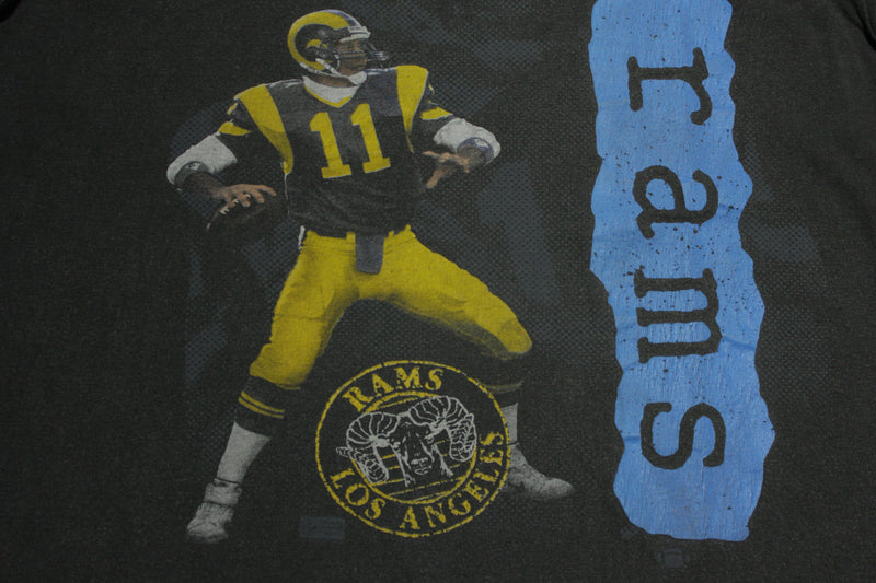 Jim Everett Vintage 90's Rams Single Stitch Faded Black NFL T-Shirt –  thefuzzyfelt