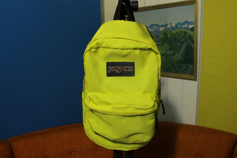 Jansport Vintage Yellow 80's 90's Hiking Camping Backpack College Scho – The Fuzzy Felt
