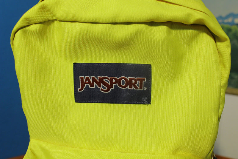 Jansport Vintage Yellow 80's 90's Hiking Camping Backpack College Scho – The Fuzzy Felt