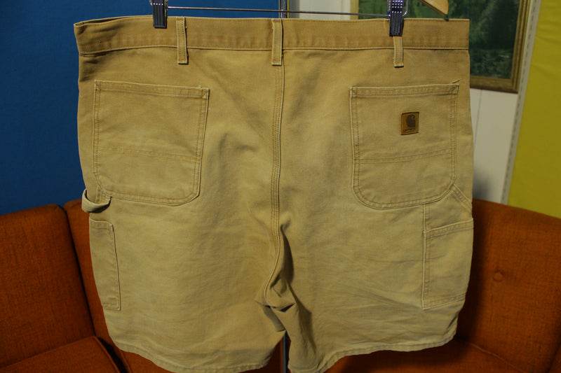 Carhartt Duck Work Shorts B25 Carpenter Loop Brown Cotton Canvas