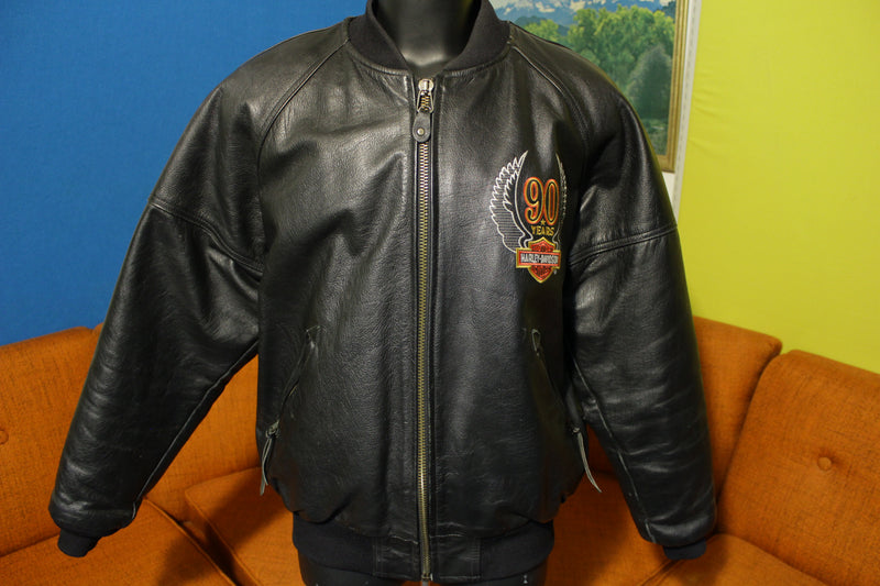 Harley-Davidson ヴィンテージ レザージャケット バックロゴ Vintage 80s 90s Harley Davidson Authentic Leather Biker Jacket