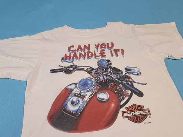 Harley Davidson Motorcycles Vintage 90's Can You Handle It 1998 Born To Ride T-Shirt