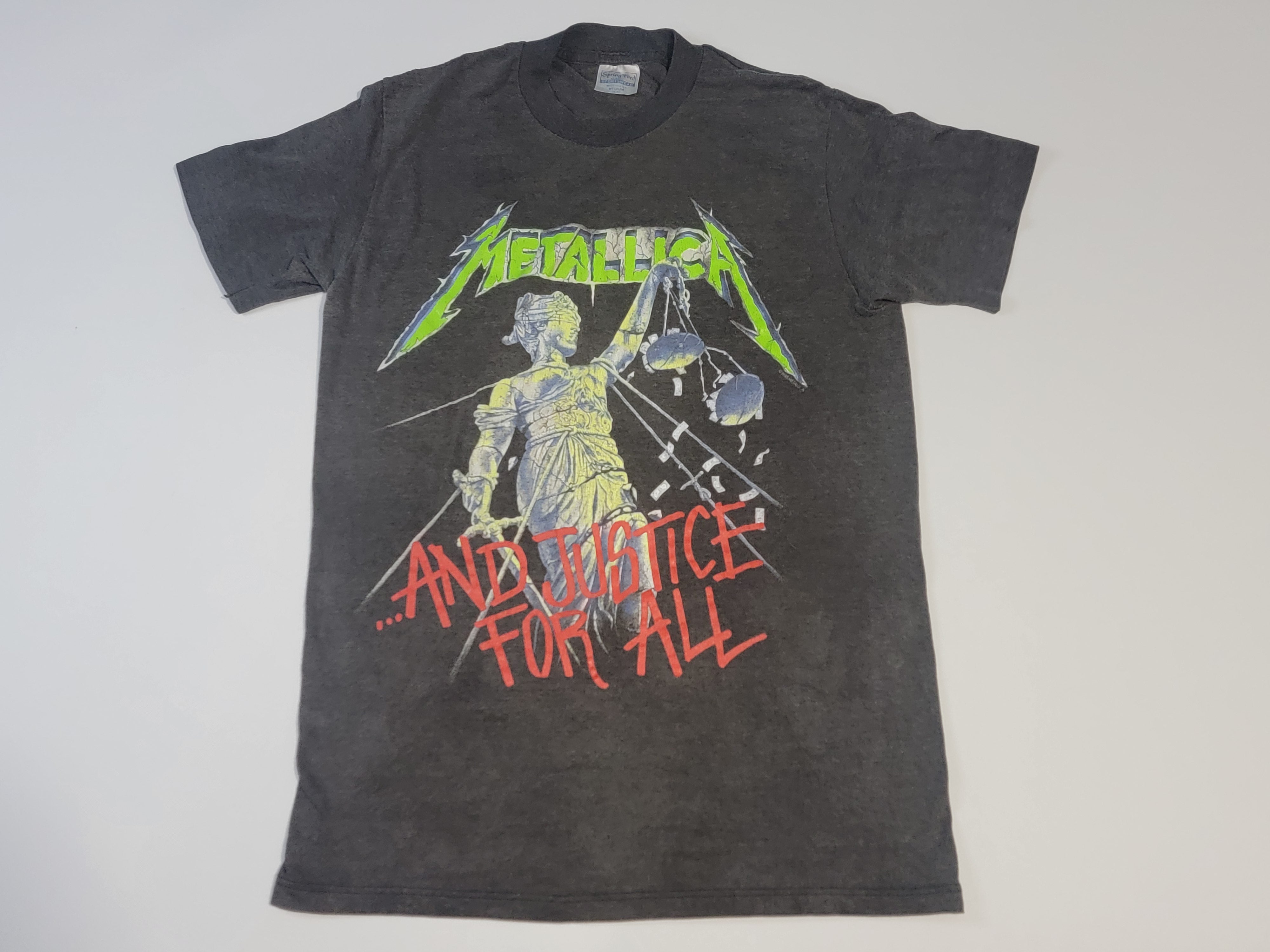 Metallica And Justice For All Tour '89 Vintage 80's Single Stitch 