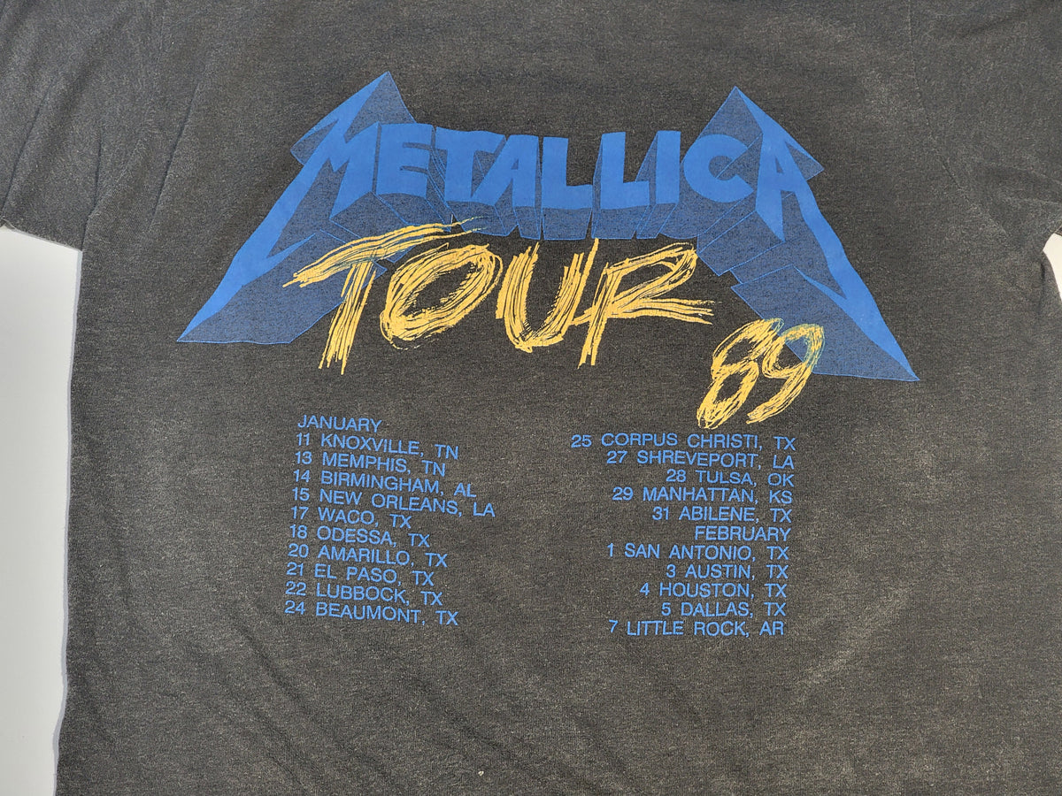Metallica And Justice For All Tour '89 Vintage 80's Single Stitch Spring Ford T-Shirt