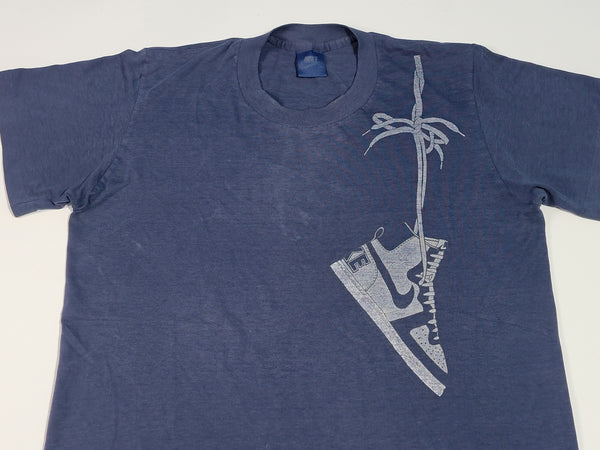 Nike Vintage 80's Over The Shoulder Jordan Laced Blue Tag 1985 USA Made Single Stitch T-Shirt