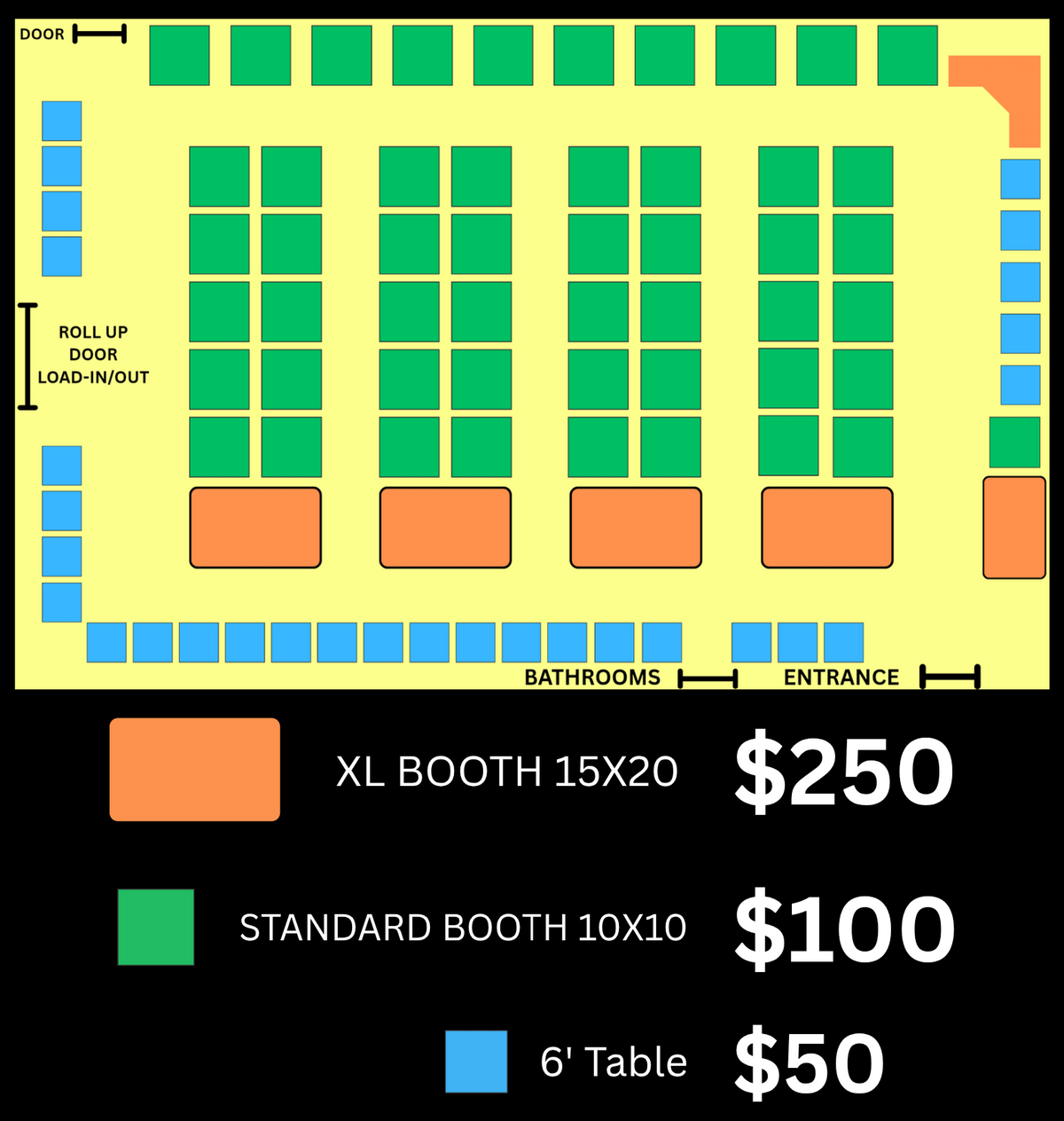 Vendor Spaces for March 7th 2026 the Benton County Fairgrounds