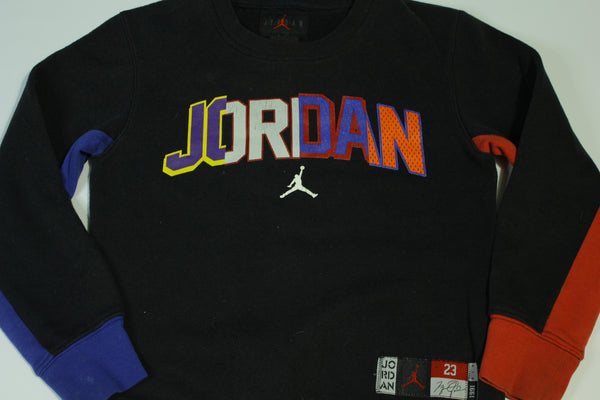 Jordan 23 Color Block Spliced  Jumpman Vintage Y2k Crewneck Sweatshirt