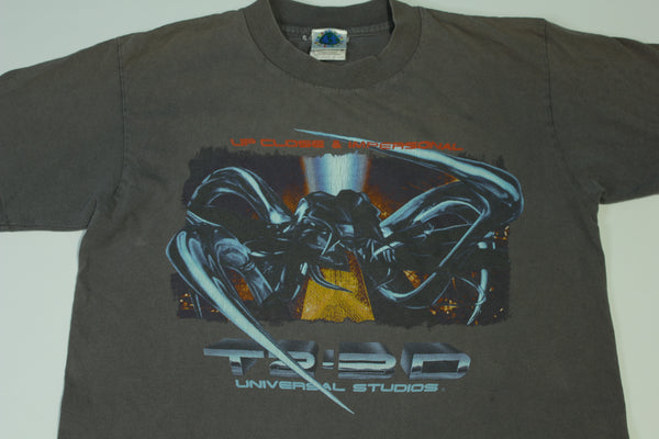 Terminator 2 T2-3D Up Close & Impersonal Universal Studios 1997 Vintage Movie Promo T-Shirt