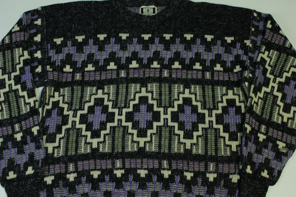 Poplar Classics Made in USA Geometric Vintage 80's Pattern Cosby Sweater