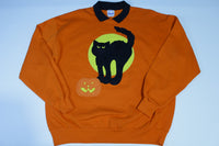 Hallloween Vintage 90's Deadstock Black Cat Crewneck Sweatshirt