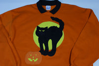 Hallloween Vintage 90's Deadstock Black Cat Crewneck Sweatshirt