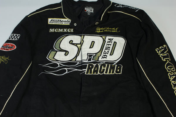 Southpole SPD Denim Vintage Y2K MCMXCI Performance Parts Racing Jacket