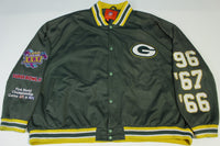 Green Bay Packers Vintage Y2K Super Bowl '96 '67 66' Patch Football Jacket