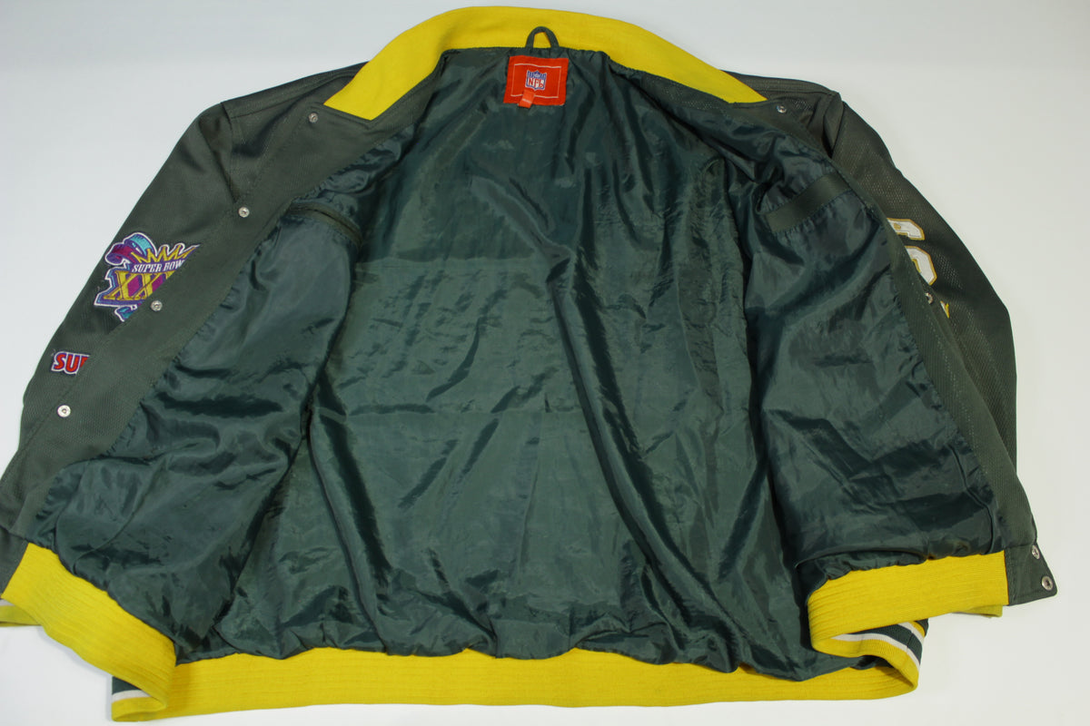 Green Bay Packers Vintage Y2K Super Bowl '96 '67 66' Patch Football Jacket