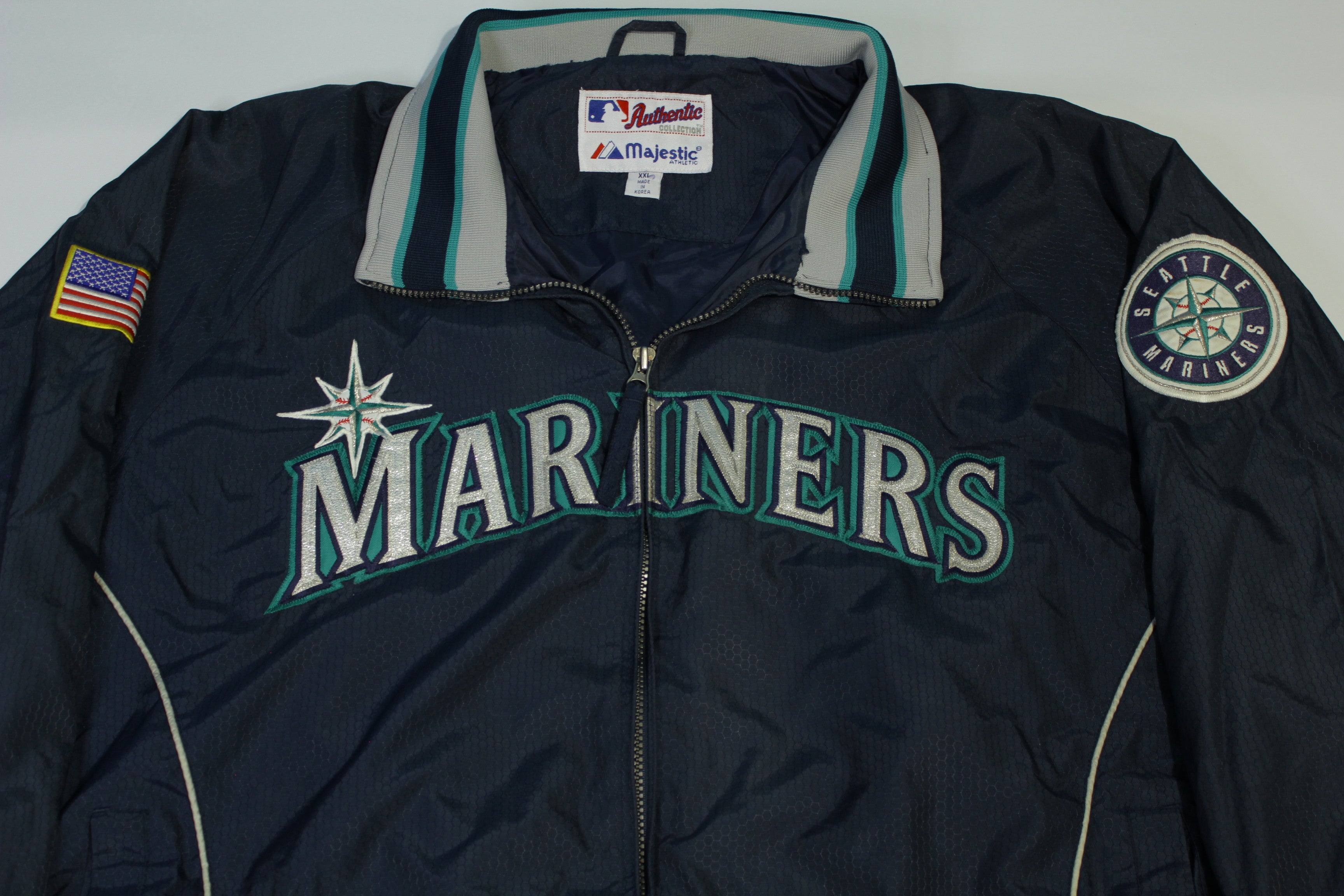 Seattle Mariners Vintage Y2K 2000's Majestic Athletic Lined 2001