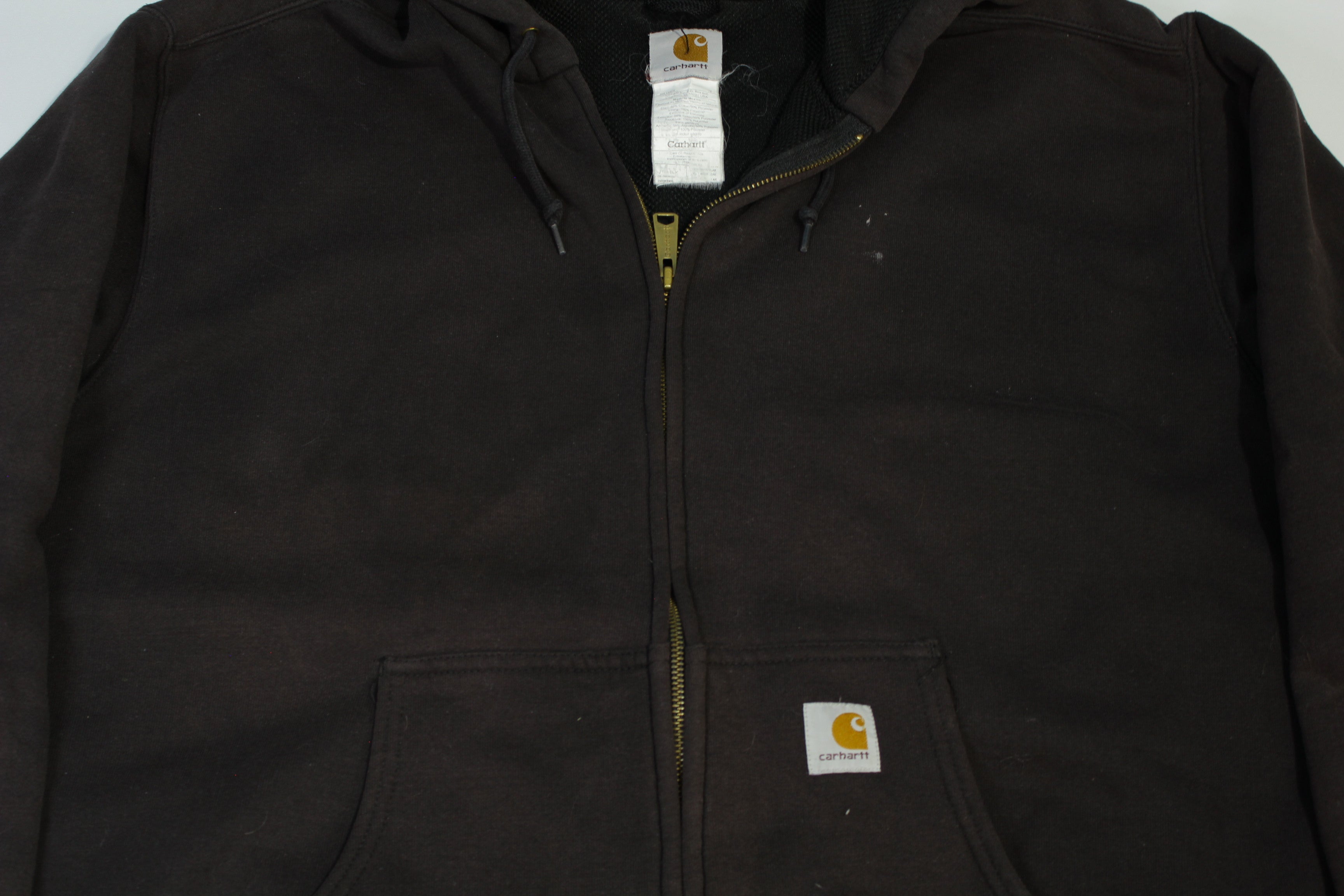 Carhartt J149 Black Thermal Lined Vintage 00 s Work Construction Hoodi thefuzzyfelt