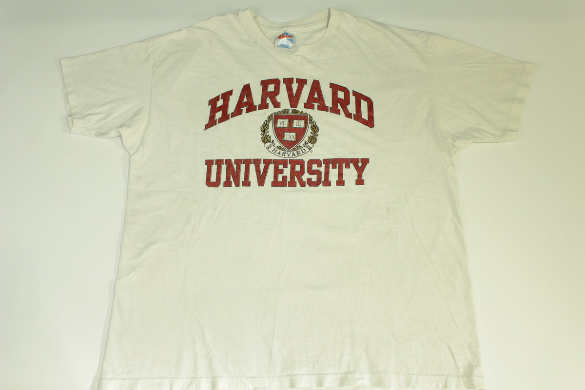 Harvard University Vintage 90's Single Stitch Veritas Crest Collegiate T-Shirt