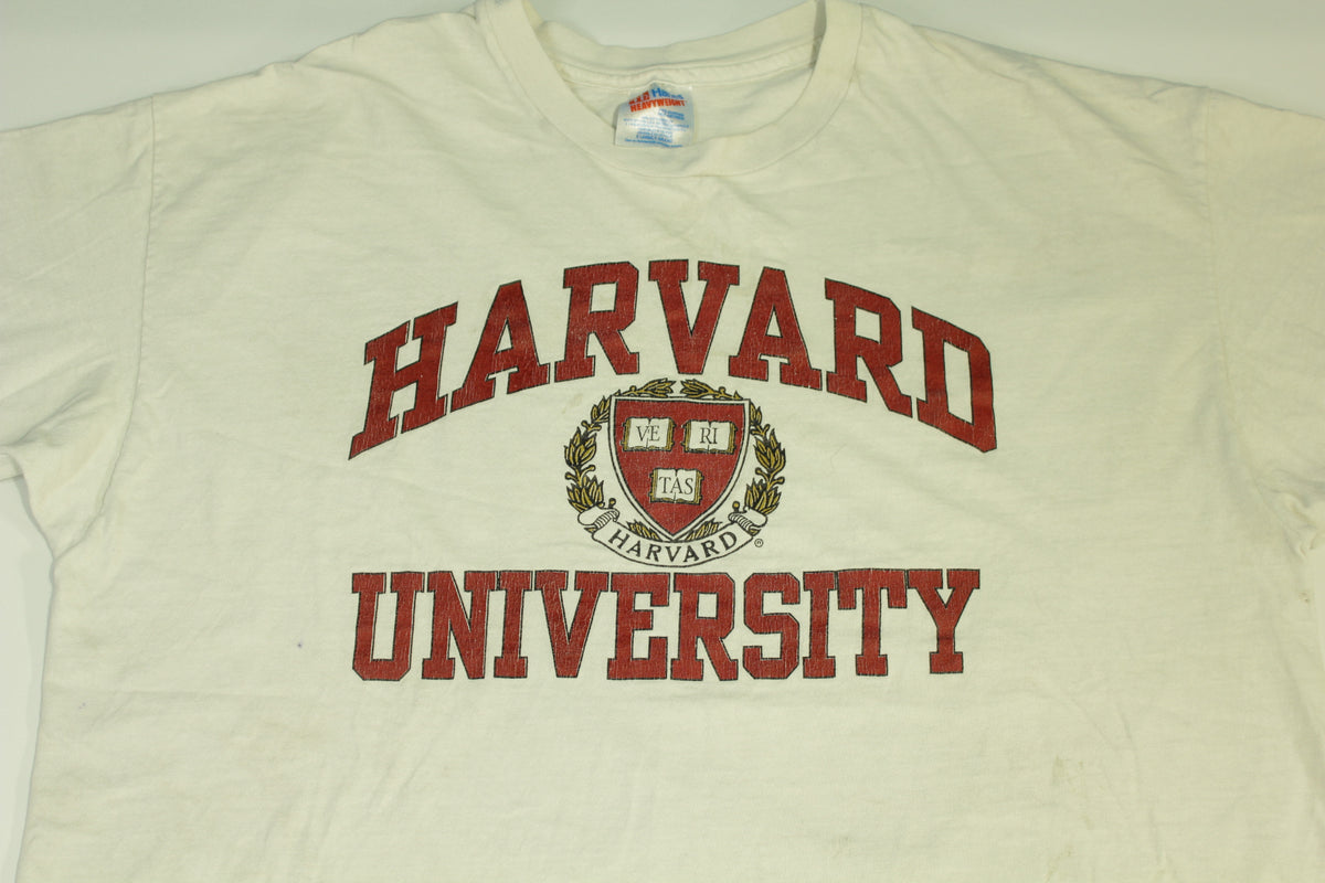 Harvard University Vintage 90's Single Stitch Veritas Crest Collegiate T-Shirt