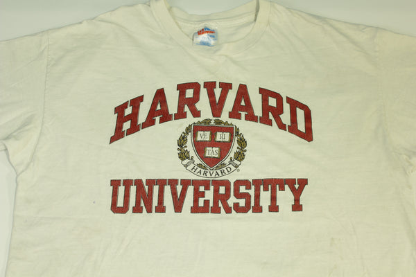 Harvard University Vintage 90's Single Stitch Veritas Crest Collegiate T-Shirt