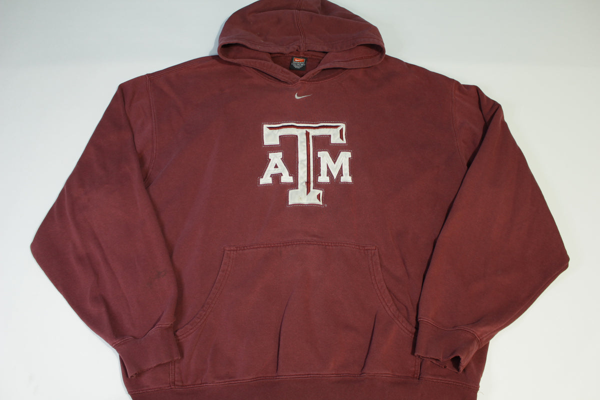 Nike Vintage 90's Texas A& M Center Swoosh Check Hoodie Sweatshirt Travis Scott Pullover