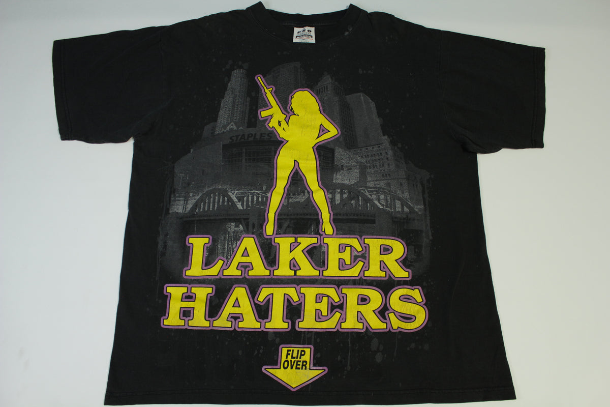 Los Angeles LA Lakers Haters Vintage Y2K Flip Over F**K Off  Kobe T-Shirt