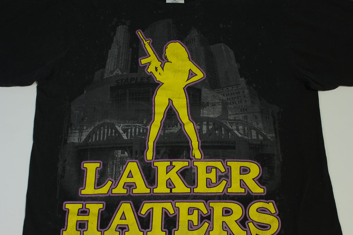 Los Angeles LA Lakers Haters Vintage Y2K Flip Over F**K Off  Kobe T-Shirt