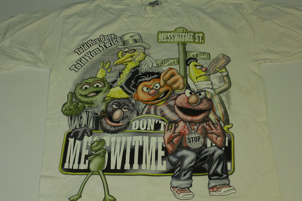 Sesame Street Told You Once Twice Don't Messwitme St. Vintage 90's Snoop T-Shirt