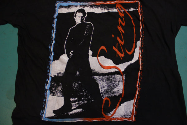 Sting Black Vintage Single Stitch 80's Crewneck Parking Lot T-shirt 1980's