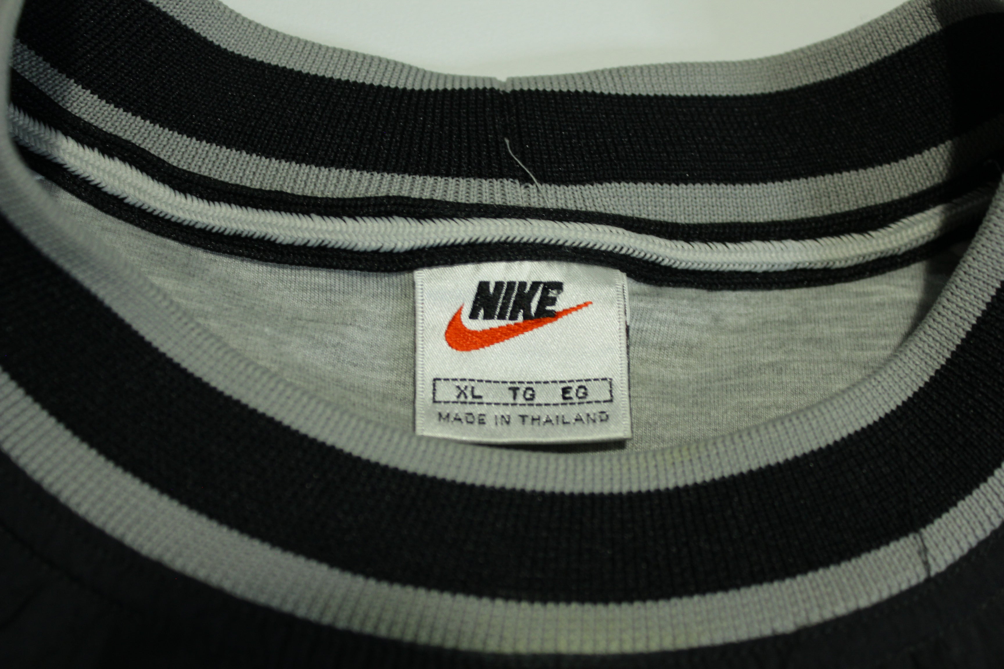 Nike White Tag Vintage 90's Big Swoosh Center Check Pullover