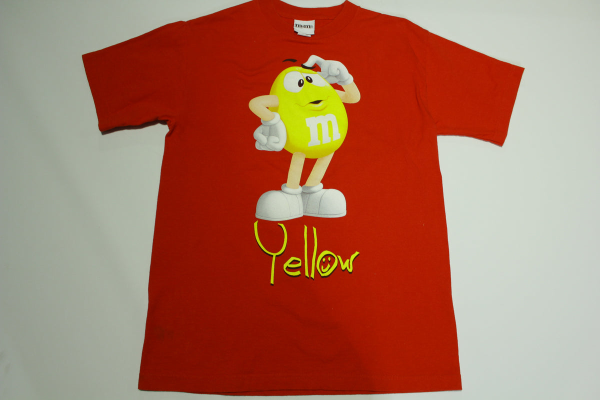 M&M Yellow Confused 2000s Official Candy Snack T-Shirt