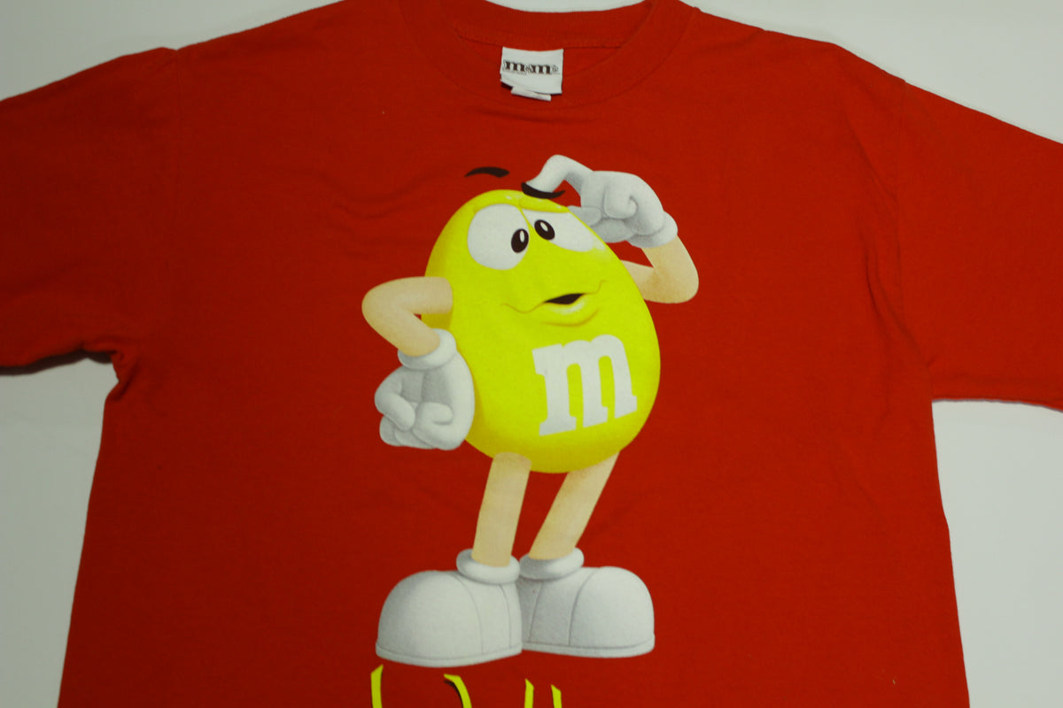 M&M Yellow Confused 2000s Official Candy Snack T-Shirt