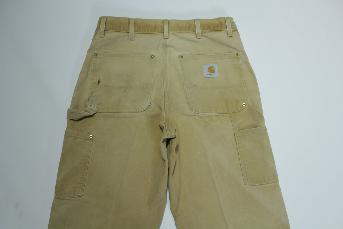 Carhartt Double Knee Carpenter Pants Men 34x34 Distressed B136-BRN