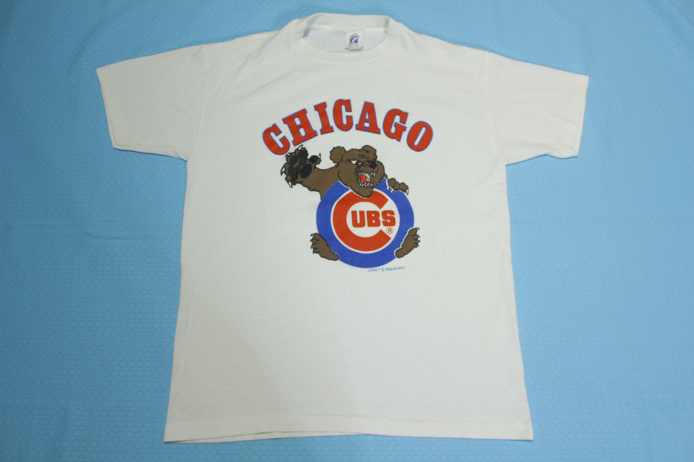 Chicago Cubs Vintage 1988 Angry Bear Mascot Logo 7 Made in USA