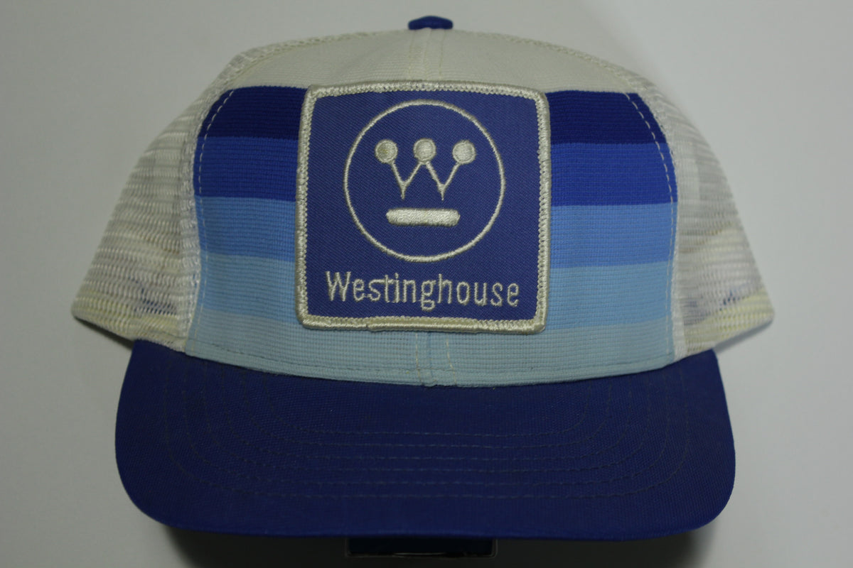 Westinghouse Big Patch Striped Color Gradient Vintage 80s Adjustable Back Snapback Hat
